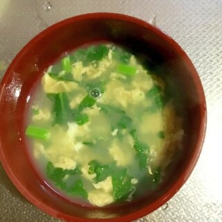 春菊の卵スープ（鶏ガラスープ）